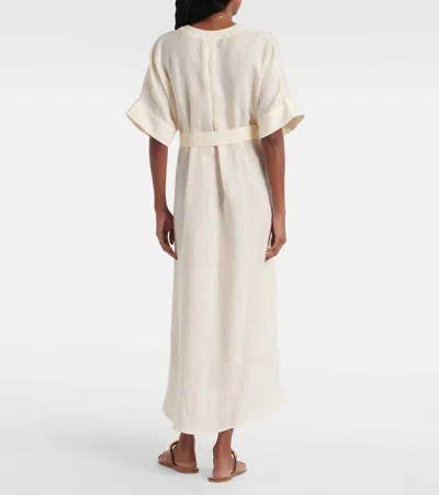 Eres Bibi Linen Kaftan In White