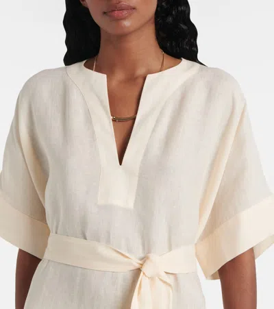 Eres Bibi Linen Kaftan In White