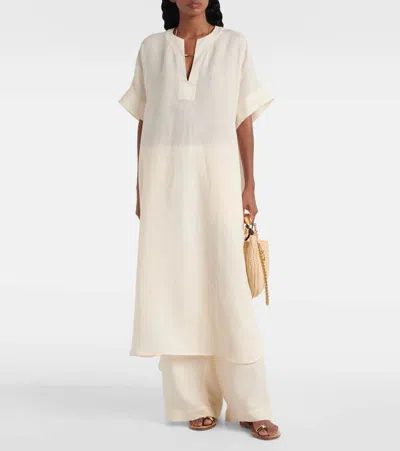 Eres Bibi Linen Kaftan In White
