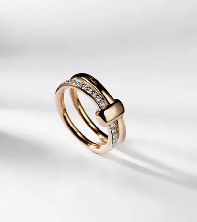 Pomellato Together 18kt Rose Gold Ring With Diamonds In Pink