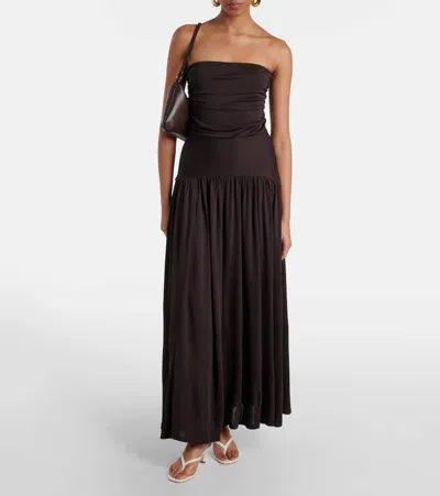 Staud Freja Leather Thong Sandals In White