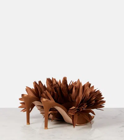 Gianvito Rossi Pointed High-heeled Sandals In Brown