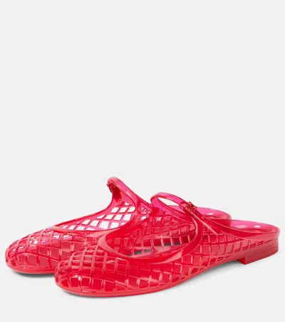 Tory Burch Mellow Mary Jane Jelly Mule In Red