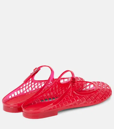 Tory Burch Mellow Mary Jane Jelly Mule In Red