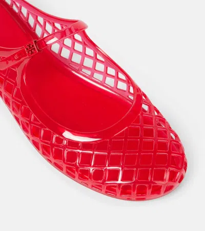 Tory Burch Mellow Mary Jane Jelly Mule In Red