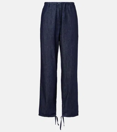 Dries Van Noten Penra Denim 1553 W. W.pants In Blue