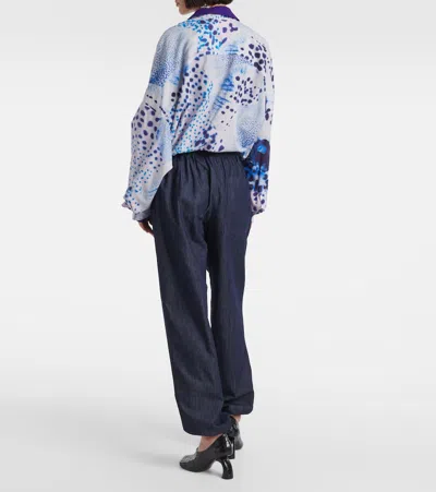 Dries Van Noten Penra Denim 1553 W. W.pants In Blue