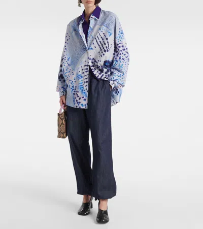 Dries Van Noten Penra Denim 1553 W. W.pants In Blue