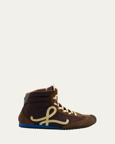 Loewe Ballet Runner 2.0 High-top Sneakers In Brown