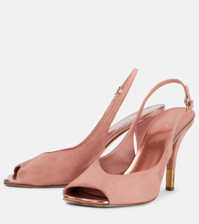 Chloé Heeled Flower Sandal In Pink