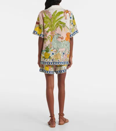 Alemais Hazel Printed Linen Shirt In Multicoloured