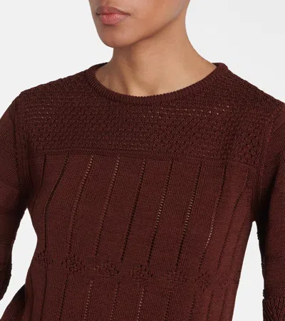 RÊVERIE网眼针织棉质混纺上衣