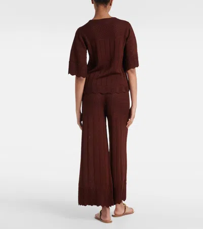 RÊVERIE网眼针织棉质混纺上衣