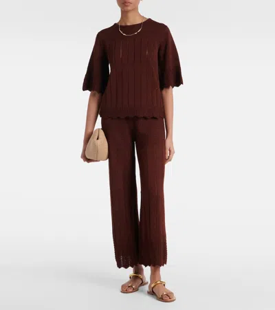 RÊVERIE网眼针织棉质混纺上衣