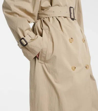 Totême Double-breasted Trench Coat Belted Waist In Beige