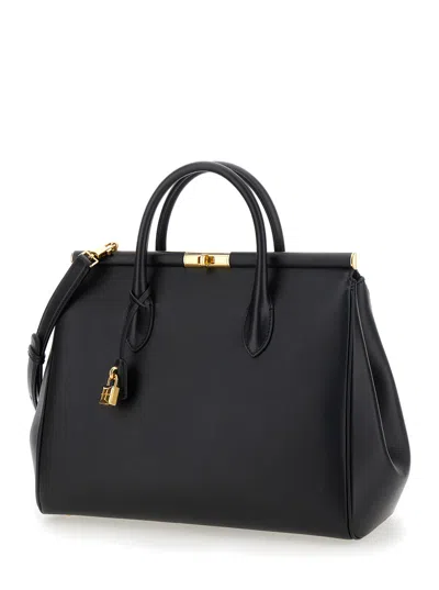 Dolce & Gabbana Sicily Tote Bag In Black