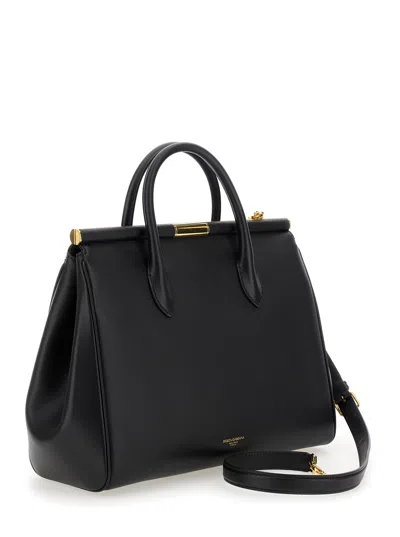 Dolce & Gabbana Sicily Tote Bag In Black