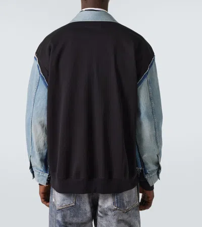 Junya Watanabe Denim Jacket With Cardigan In Blue