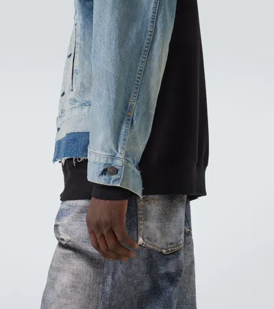 Junya Watanabe Denim Jacket With Cardigan In Blue