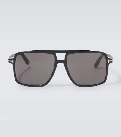 Tom Ford Ft1177 Oversized Square Frame Sunglasses In Brown
