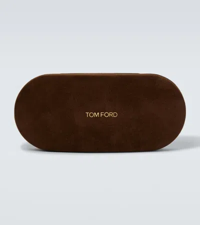Tom Ford Ft1177 Oversized Square Frame Sunglasses In Brown