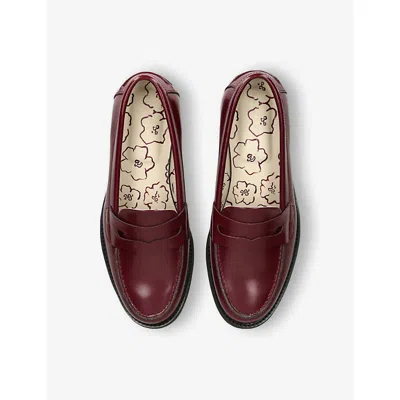 Duke & Dexter Leather Wilde Penny Loafers In Burgundy