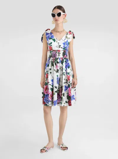 Dolce & Gabbana Floral-print Mini Dress In Multicolor