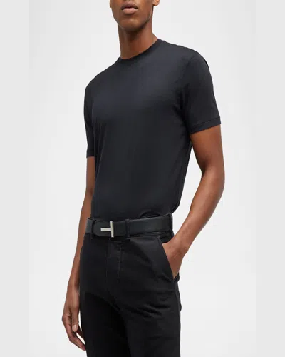 Tom Ford Sky Blue Crew Neck T-shirt In Lyocell