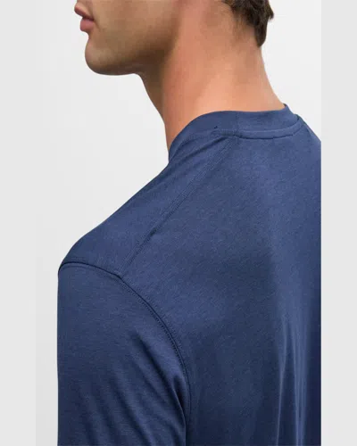 Tom Ford Sky Blue Crew Neck T-shirt In Lyocell