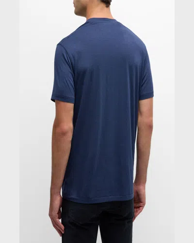 Tom Ford Sky Blue Crew Neck T-shirt In Lyocell