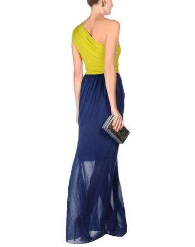 Shop Carven Long Dress In Acid Green