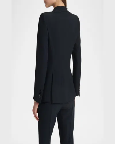 Alexander Mcqueen Embellished Padded-shoulders Blazer In Black