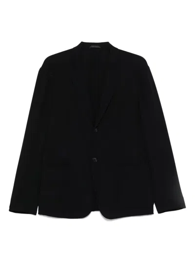 Giorgio Armani Wool Blazer In Black