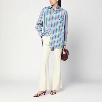 Etro Multi-coloured Striped Cotton Shirt Women In Multicolor