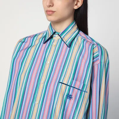 Etro Multi-coloured Striped Cotton Shirt Women In Multicolor
