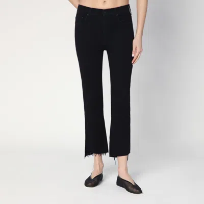 Mother The Insider Crop Step Fray Jeans In Not Gulity In Black