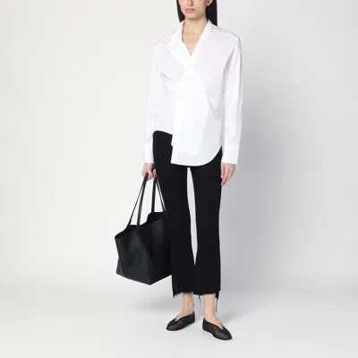 Mother The Insider Crop Step Fray Jeans In Not Gulity In Black
