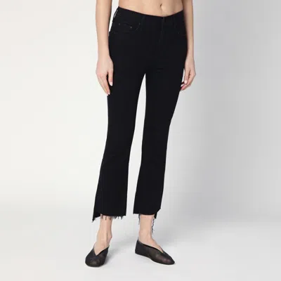 Mother The Insider Crop Step Fray Jeans In Not Gulity In Black