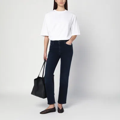 Mother The Mid Rise Dazzler Ankle Jeans In Dark Blue In Blue