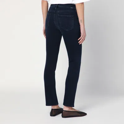 Mother The Mid Rise Dazzler Ankle Jeans In Dark Blue In Blue