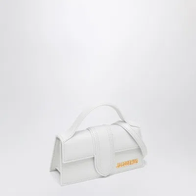 Jacquemus Leather Le Grand Bambino Shoulder Bag In White