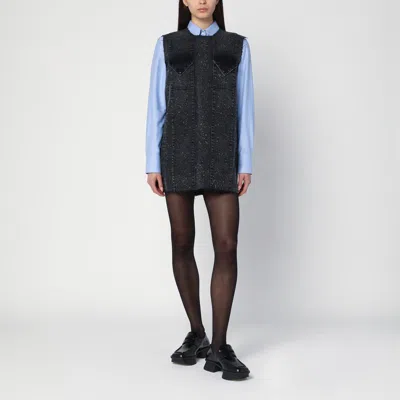 Namacheko Seams-details Sleeveless Mini Dress In Grey