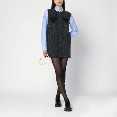 Namacheko Seams-details Sleeveless Mini Dress In Grey