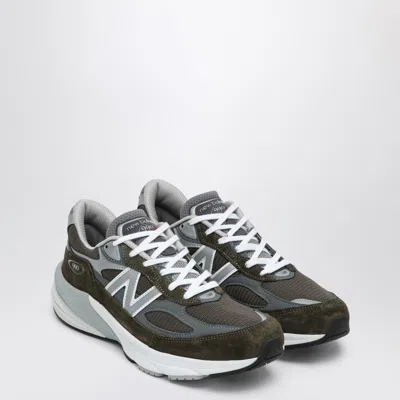 New Balance Low Made In Usa 990v6 Olive Green Trainer In Multi