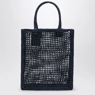 MANEBI MANEBÍ BAG PANIER NAVY BLUE RAFFIA 