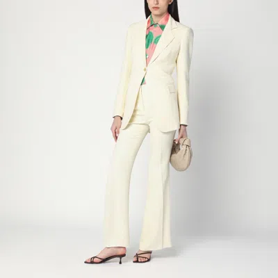 Etro White Jacquard Jacket With Crossover Detail Women In White