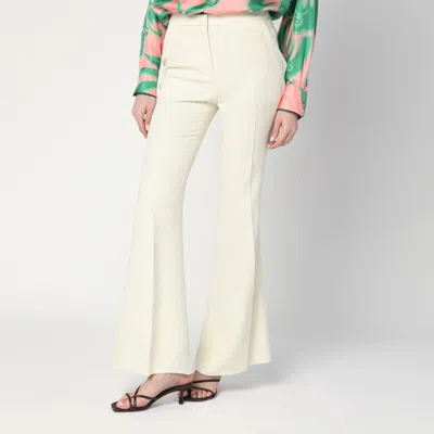 Etro Flared Trousers In Ivory Viscose In White