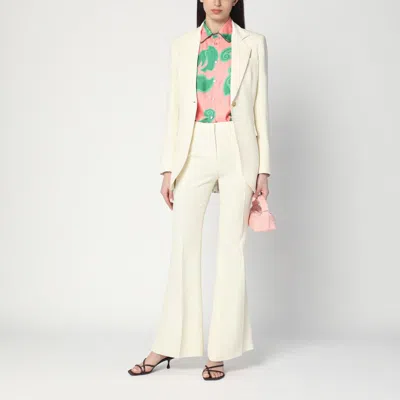 Etro Flared Trousers In Ivory Viscose In White