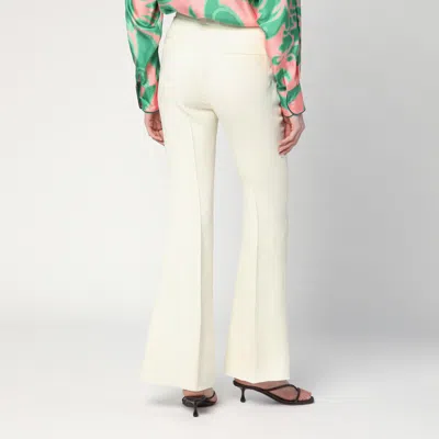 Etro Flared Trousers In Ivory Viscose In White