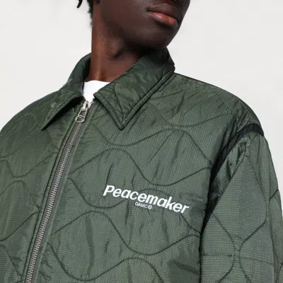 Oamc Peacemaker Zip-up Jacket In Forest Green In Green